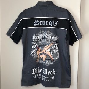 ✨ LAST CHANCE ✨ Sturgis Bike Week Retro Biker Bowling Shirt | XL